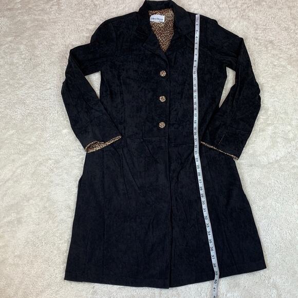 Vintage 80s Ultra Dress NY leopard button down long jacket, 16 - Picture 3 of 6